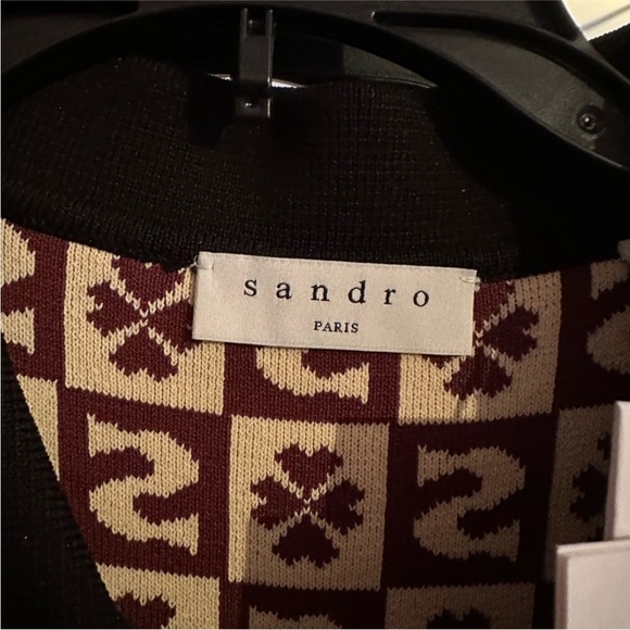Sandro Knit Logo Shift Shirt Dress - Picture 15 of 15